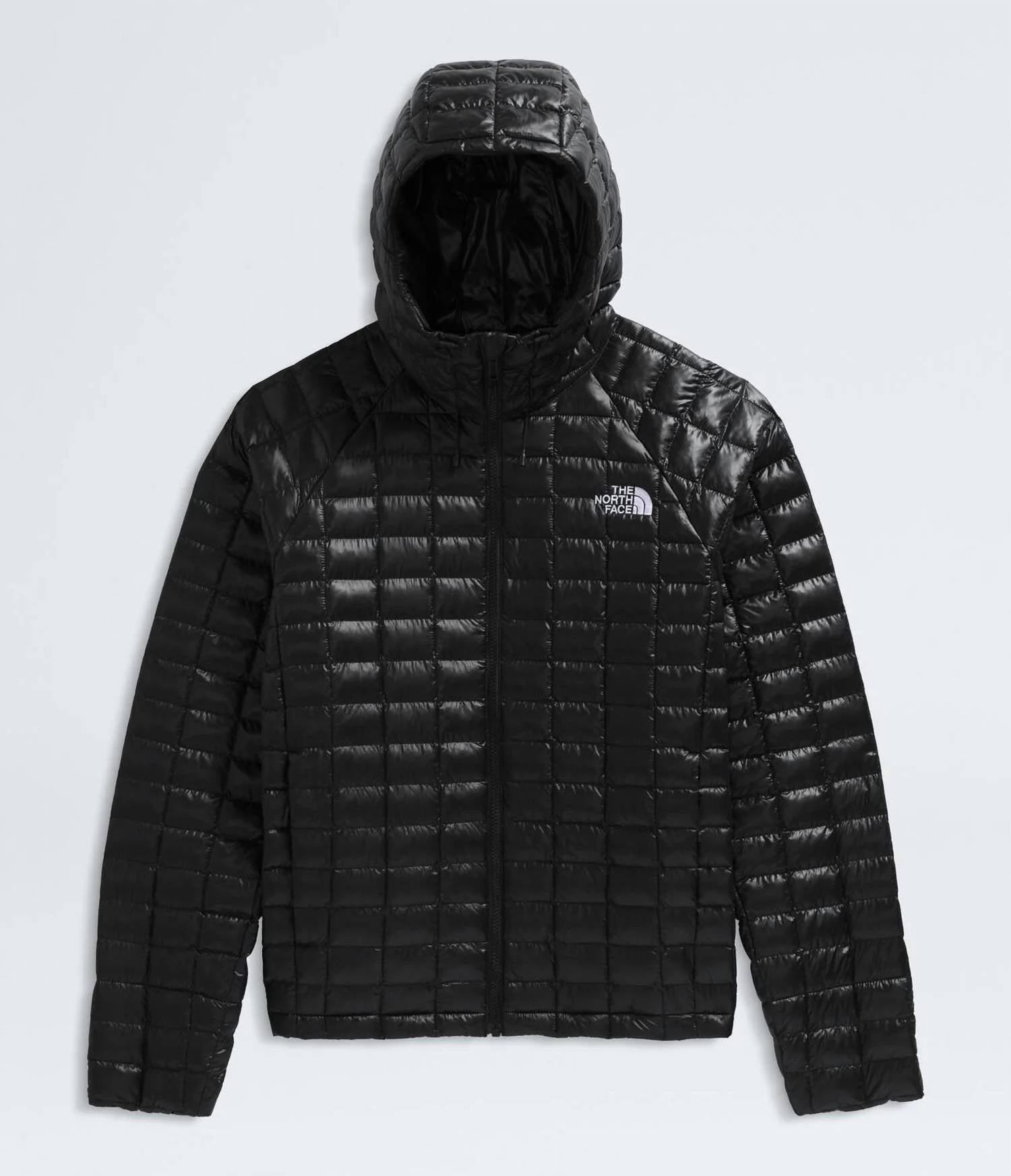 THE NORTH FACE Thermoball Hooded Jacket in black - men's jacket - detail view