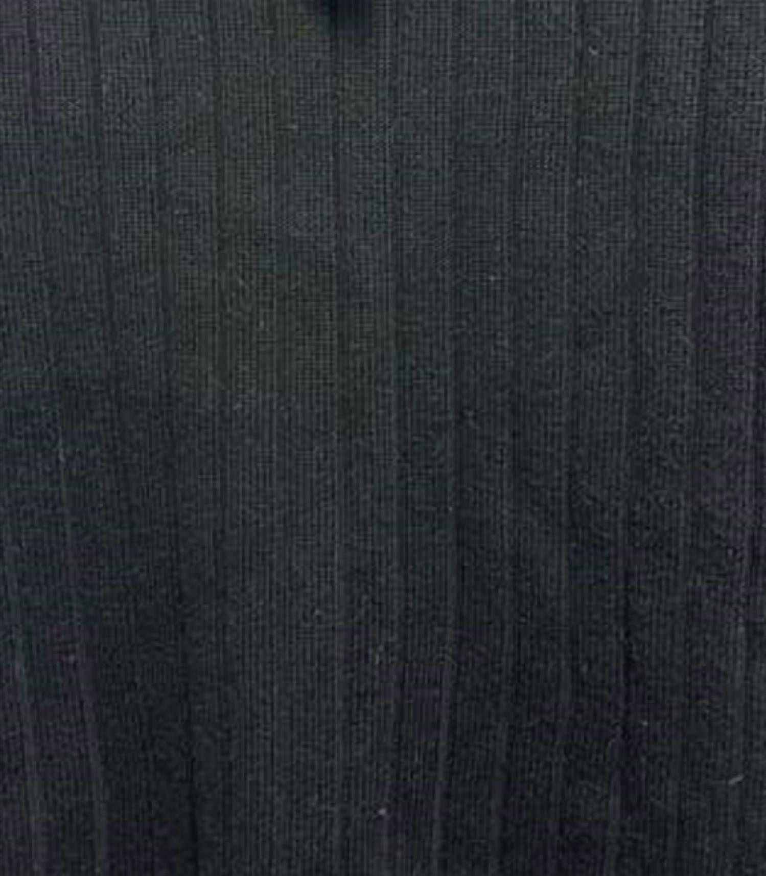 SOMETHING NAVY Women's Wool Blend Ribbed Tube Top in black leather - women's tank top - detail view