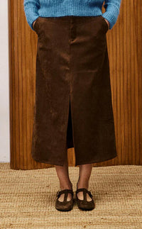FRNCH Glaieul Ice Skirt in brown - women's skirt