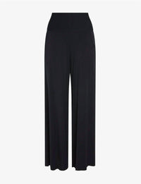 Angel Apparel Wide Leg Lounge Pants in black - women's pants - detail view