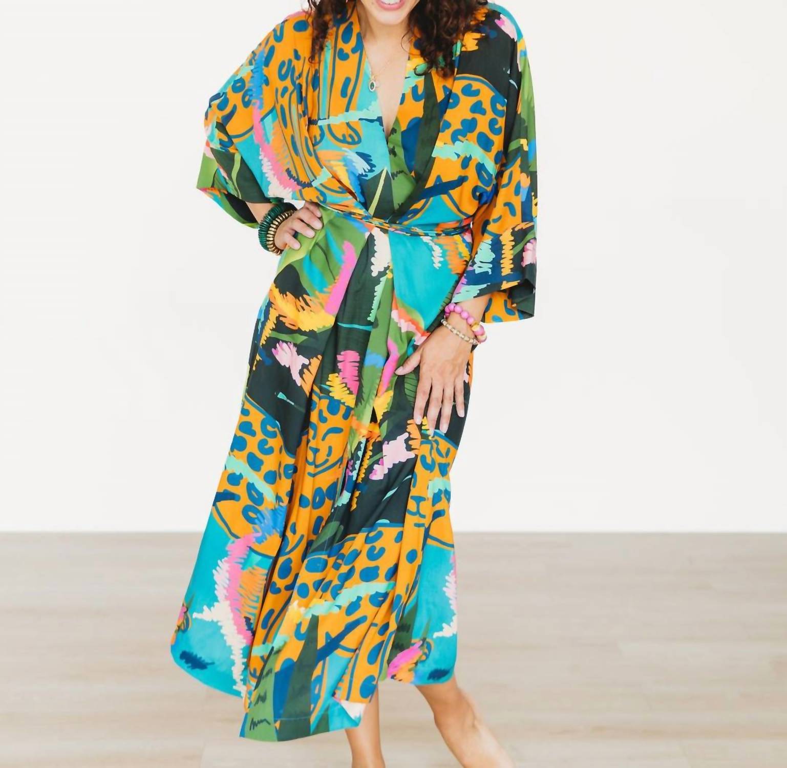 Winton And Waits - Jungle Party Wrap Tie Dress