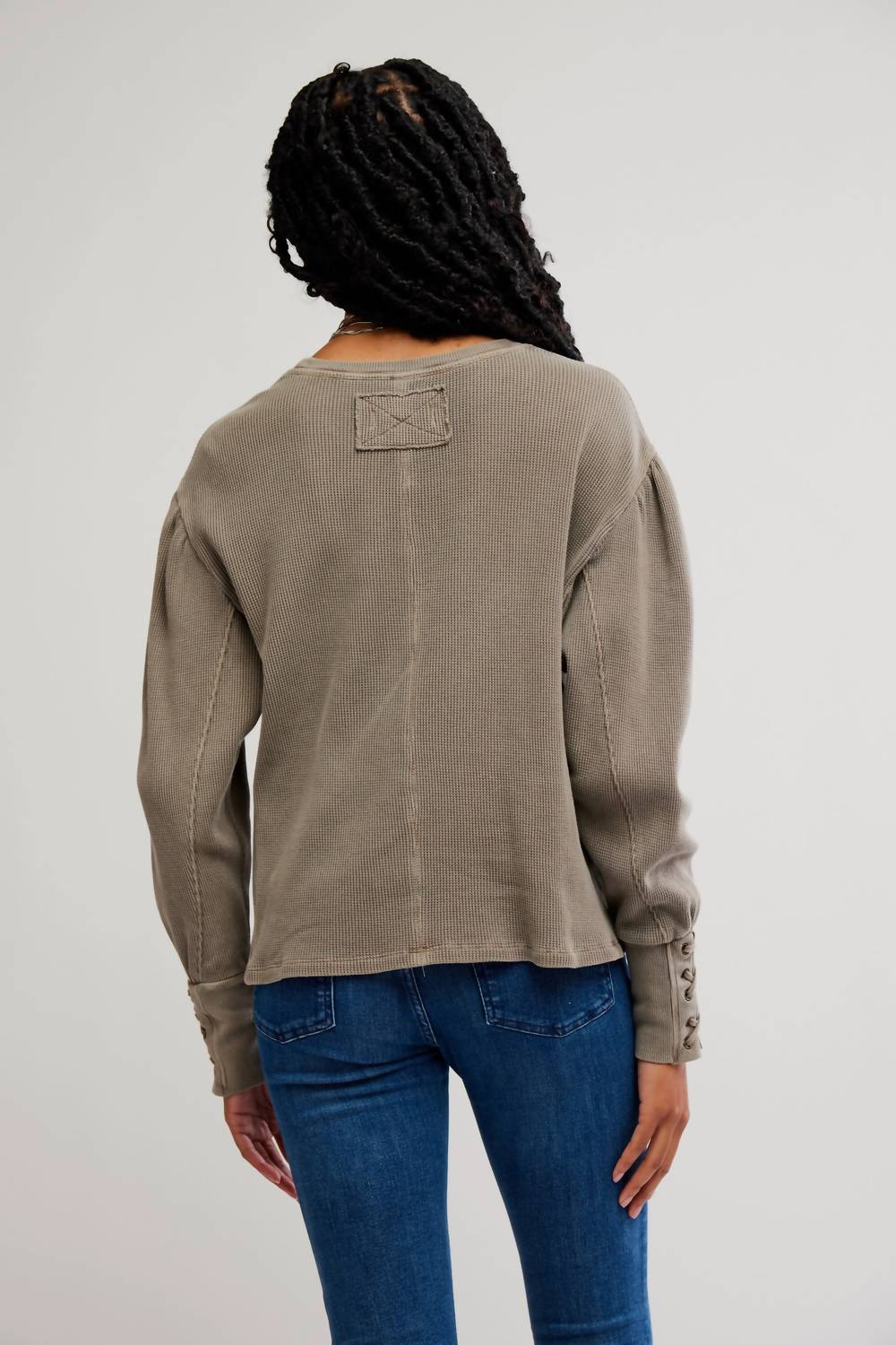 Free People - Lapis Cuff Thermal Long Sleeve Top