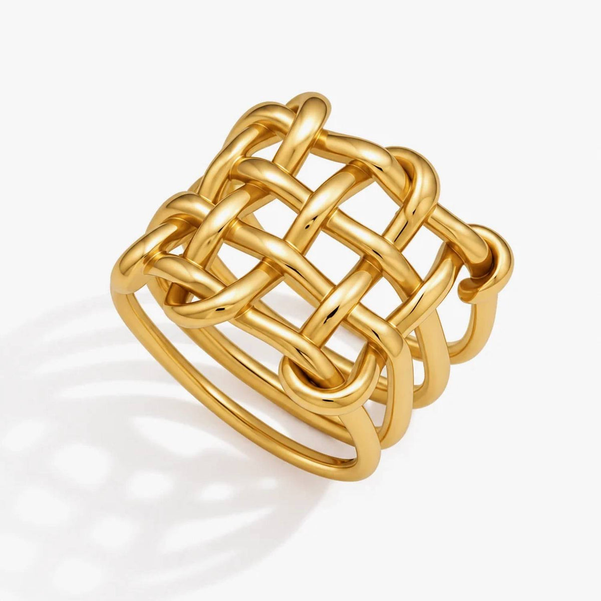 Merewif - Women's Basketweave Statement Ring
