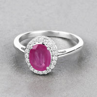 Diana M Jewels - Women's Oval Natural Ruby Fashion Ring (1.83 Ct) - Classic