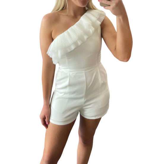 Idem Ditto - Pleated Detail One Shoulder Romper