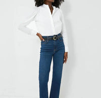 THE SHIRT Puffed Shoulder Shirt in white - women's shirt - view 4