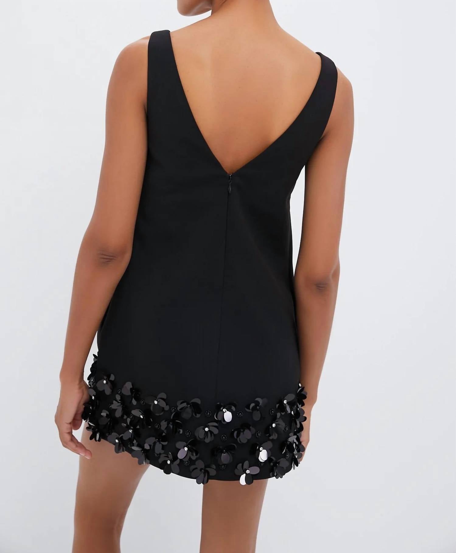 Self-Portrait - Crepe 3d Sequin Mini Dress