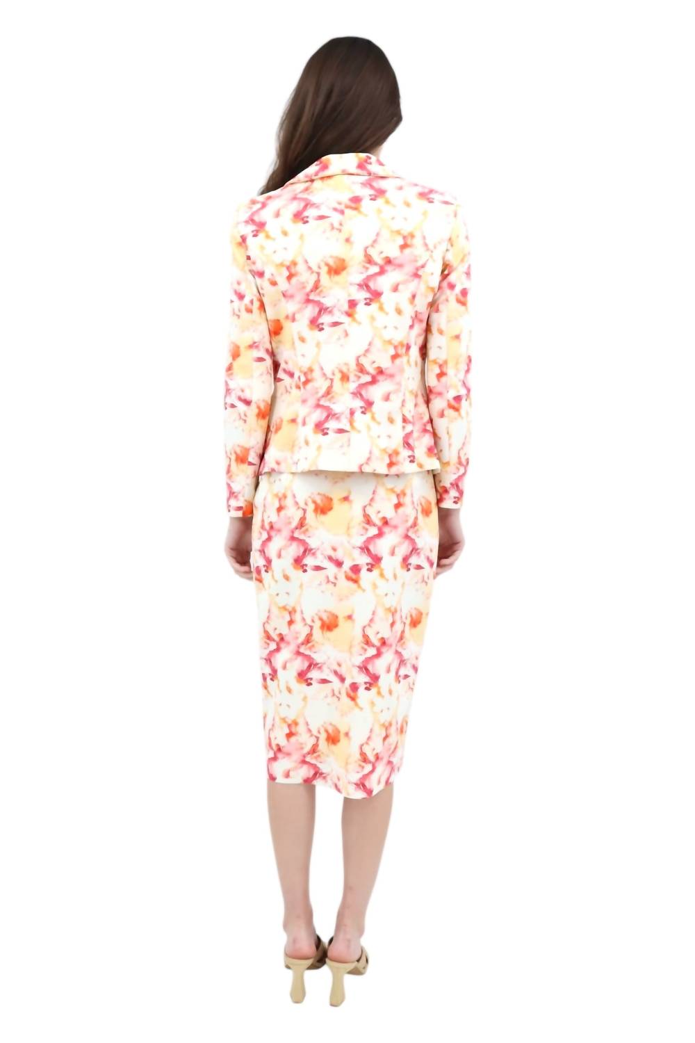 CHIARA BONI Lumi Jacket/skirt Set in summer wind - women's jacket - alternate view