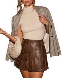 Promesa - Leather Mini Skirt