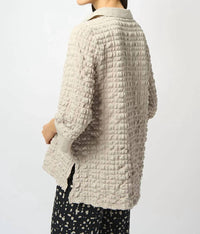 Joseph Ribkoff - Bubble Textured Relaxed Fit Zipper Jacket