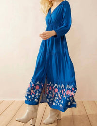 Bohera - Drop Waist Embroidered Dress