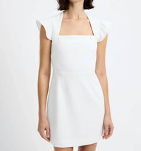 French Connection - Whisper Square Neck Flutter Sleeve Dress