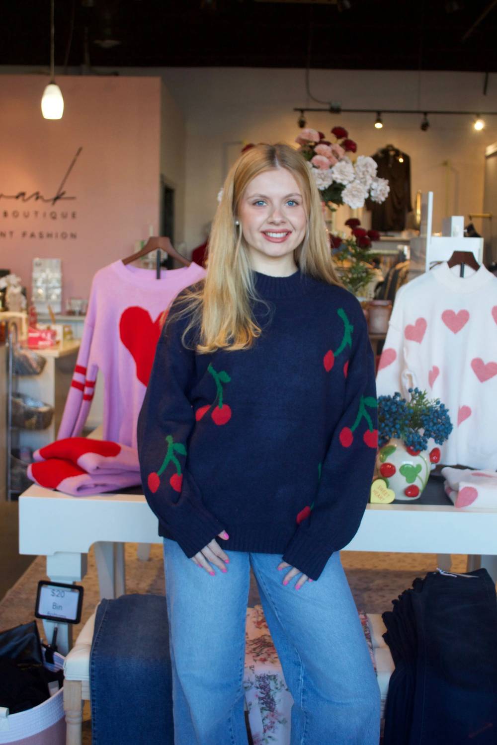 By Together - Cherry Crewneck Sweater