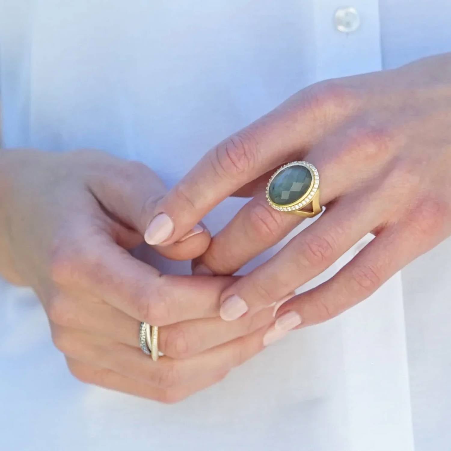 Tat2 Designs - Women's Labradorite Forte Ring