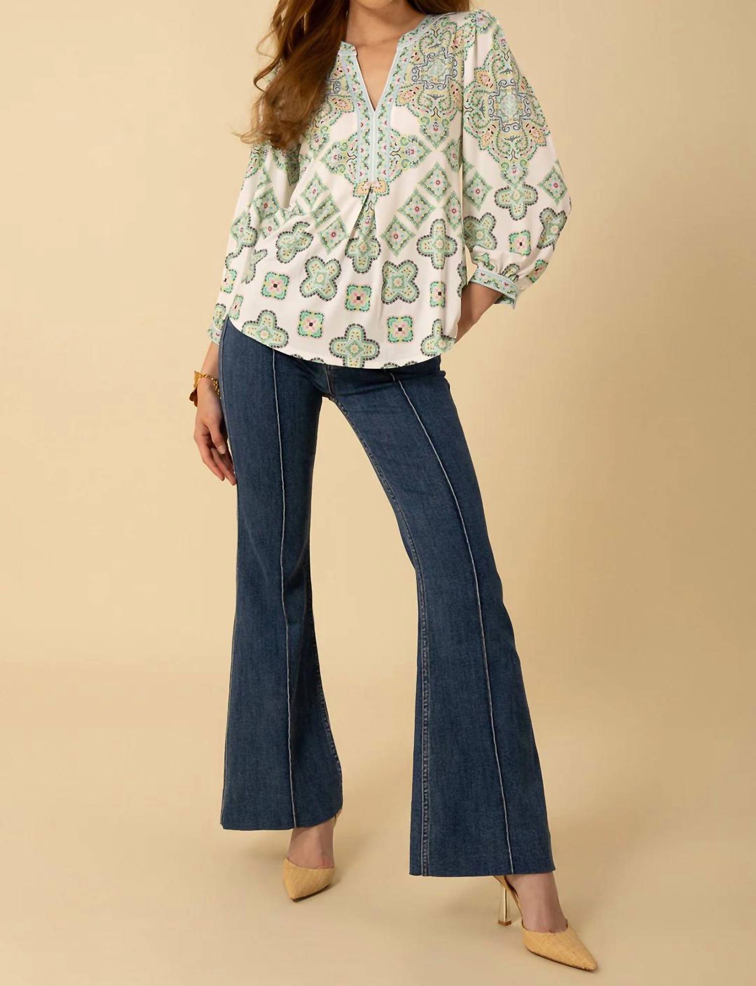Hale Bob - V Neck Jersey Top