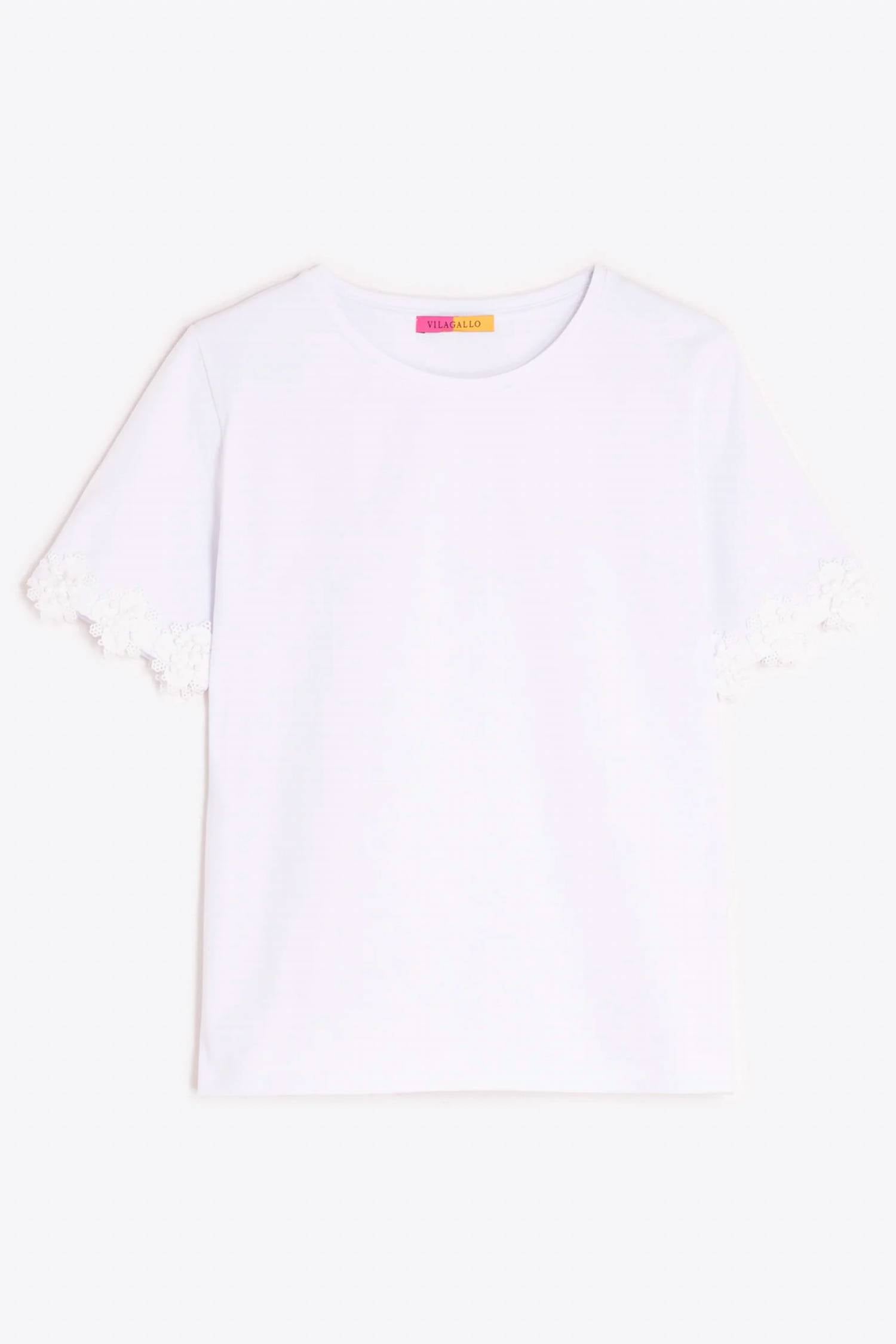 Vilagallo - Lace Sleeve T-shirt