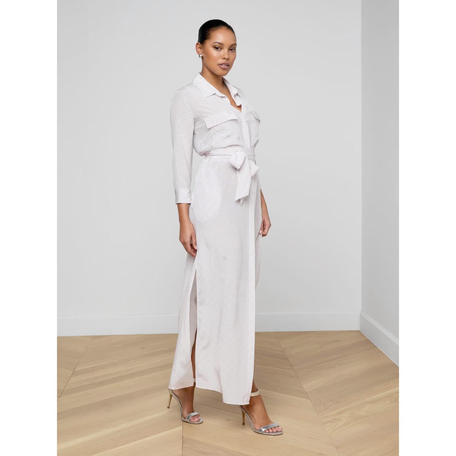 L'Agence - Cameron Silk Shirt Dress