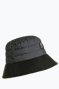 PARAJUMPERS Women's Puffer Bucket Hat in black - women's hat - alternate view