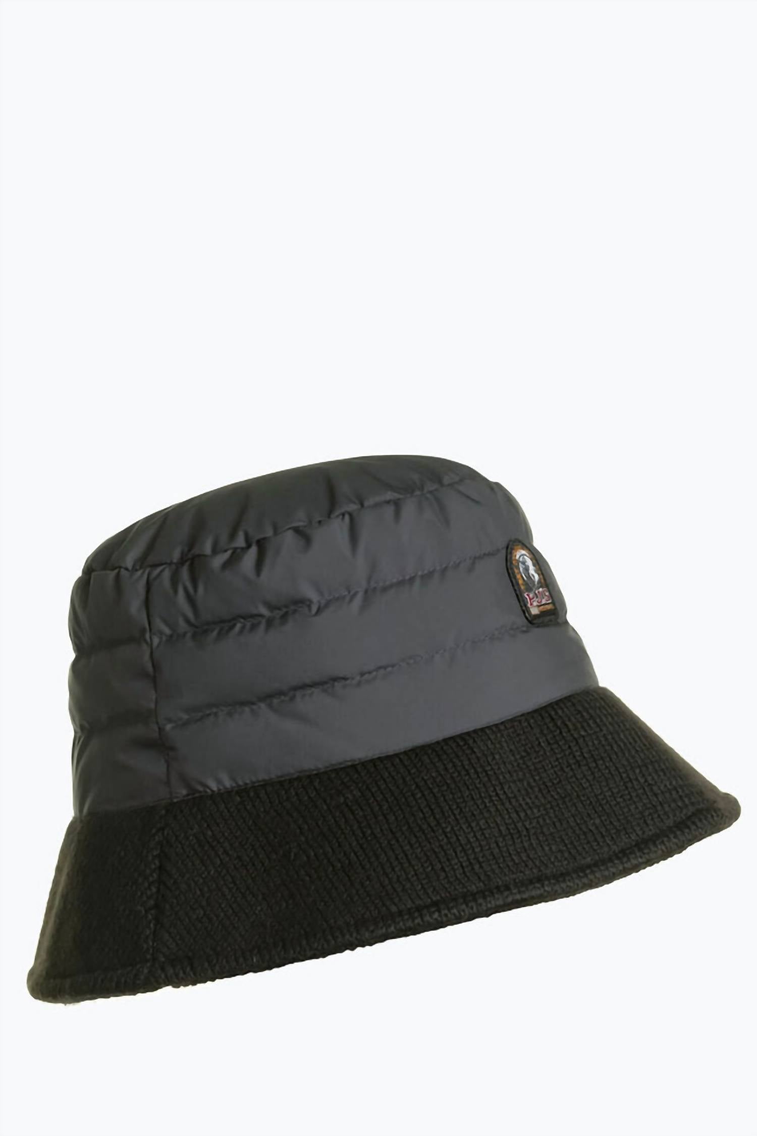 PARAJUMPERS Women's Puffer Bucket Hat in black - women's hat - alternate view