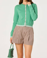 Astr - Clovis Color Block Faux Layered Cardigan