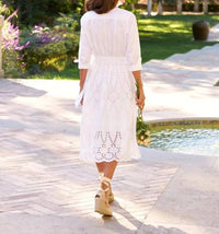 Frank & Eileen - Grace Midi Eyelet Midi Dress