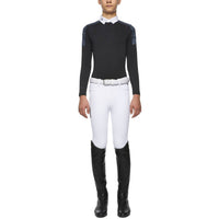 Cavalleria Toscana - Boy's Tech Piqué Printed Long Sleeve Competition Polo