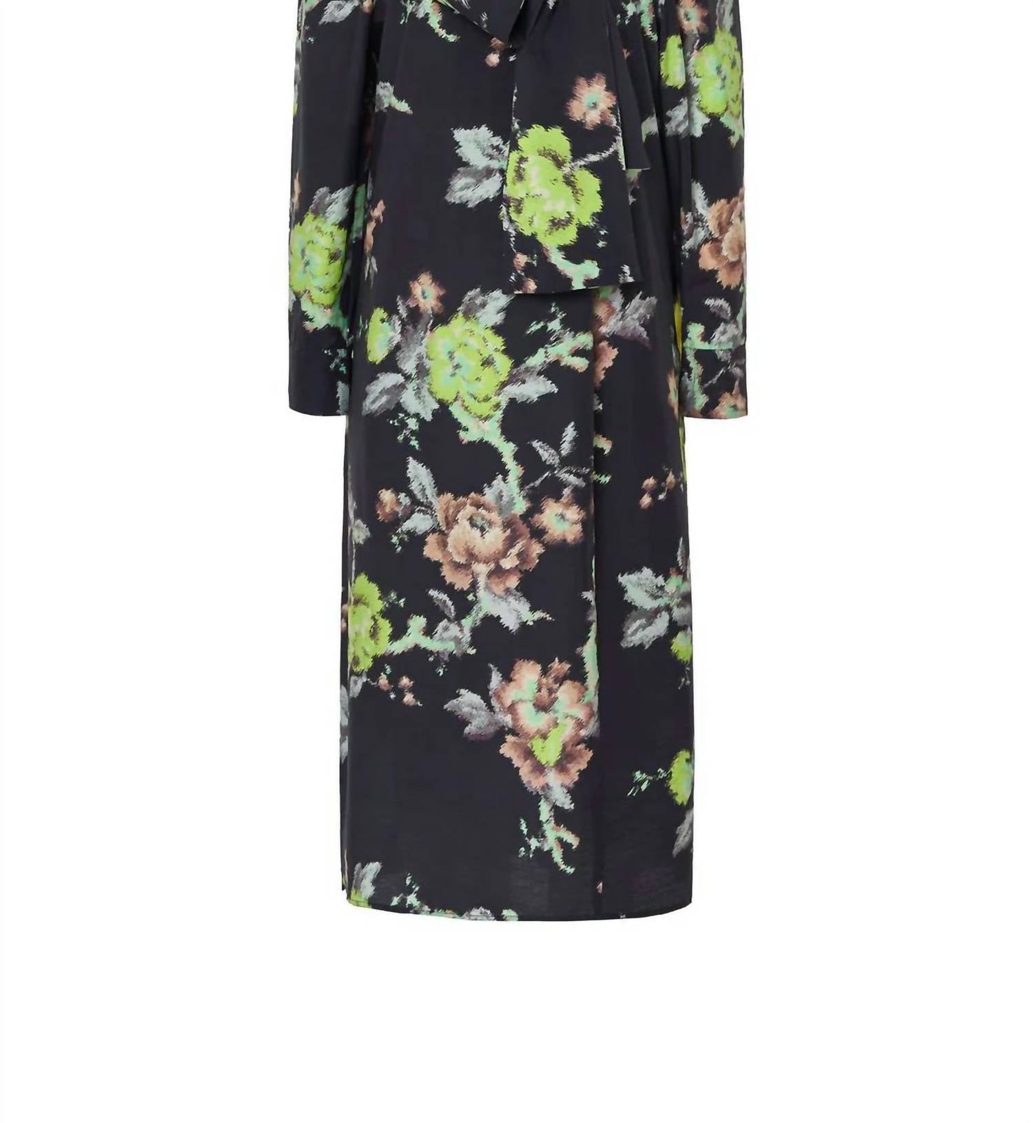 Psophia - Indian Flower Juliet Sleeve Dress