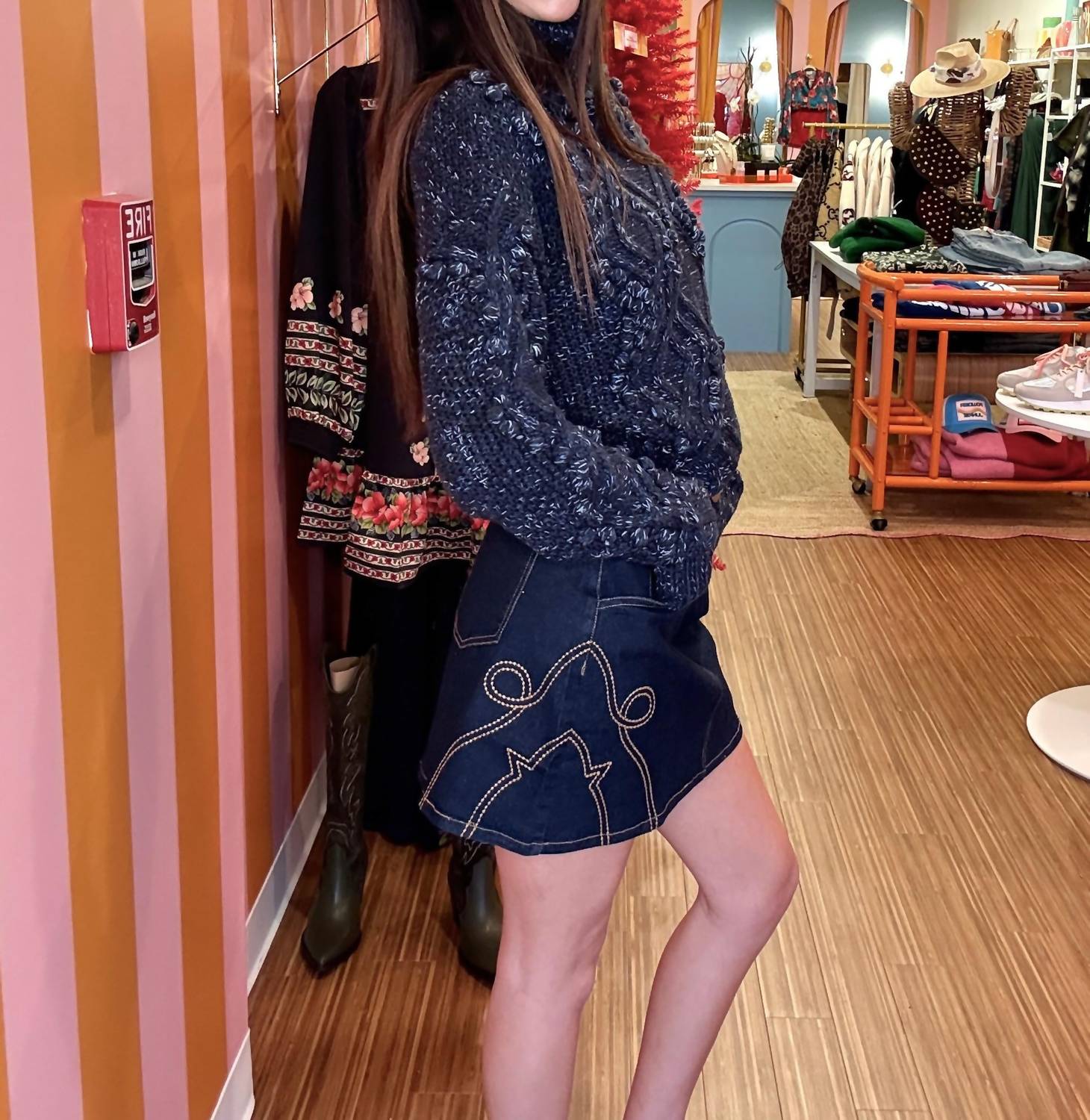 Style Usa - Kaufman Cowgirl Mini Skirt