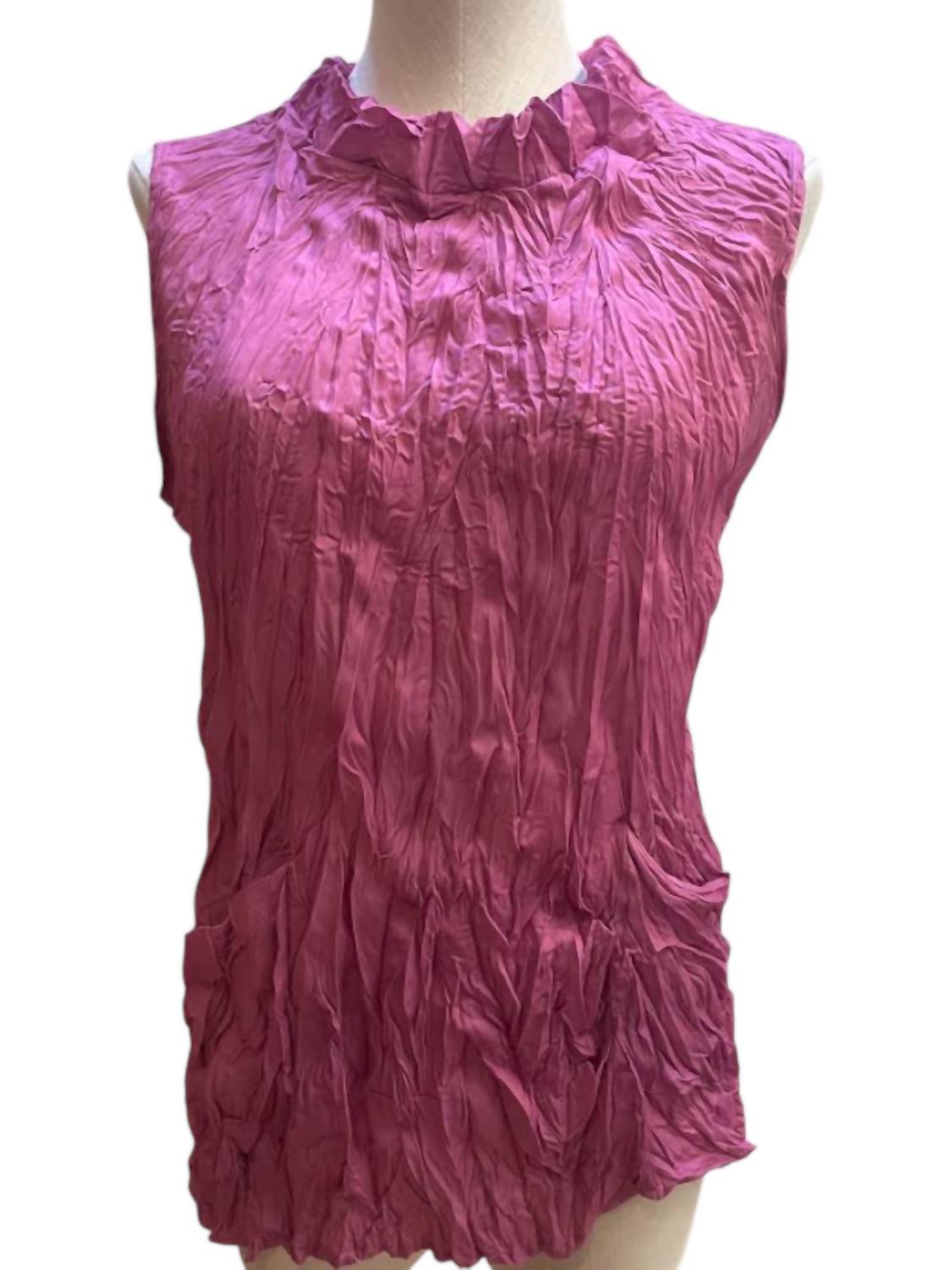 Shana Apparel - Women's Crinkle Top With Pockets