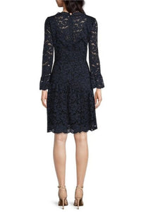 Maggy London - Lace Bell Sleeve Short Party Dress