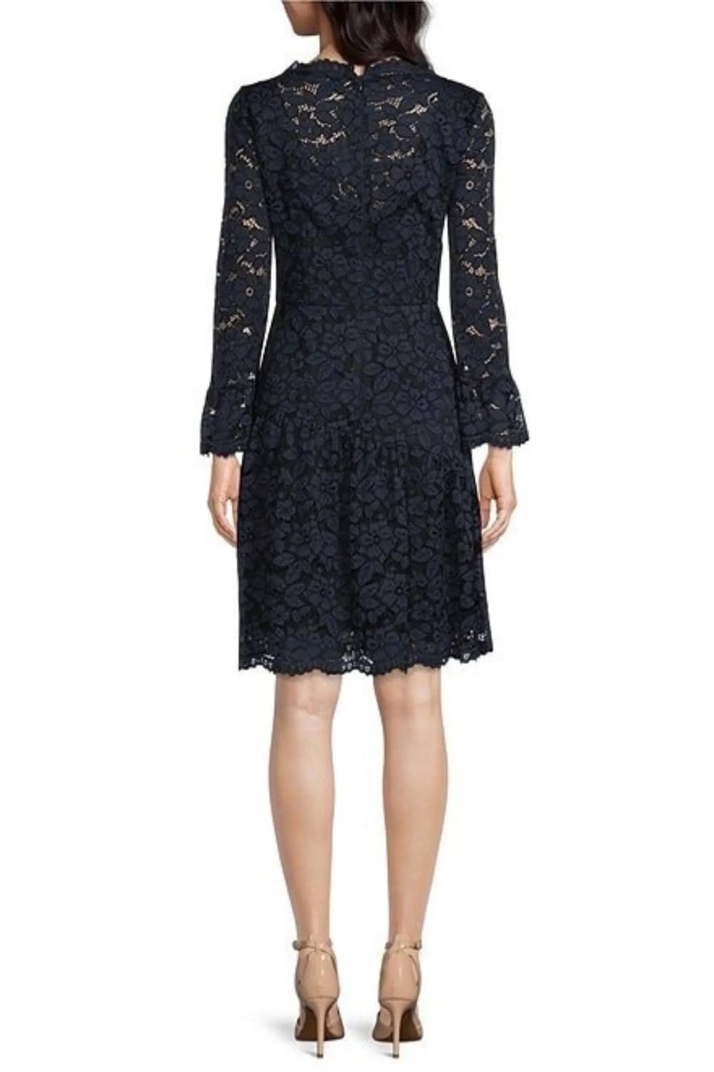Maggy London - Lace Bell Sleeve Short Party Dress