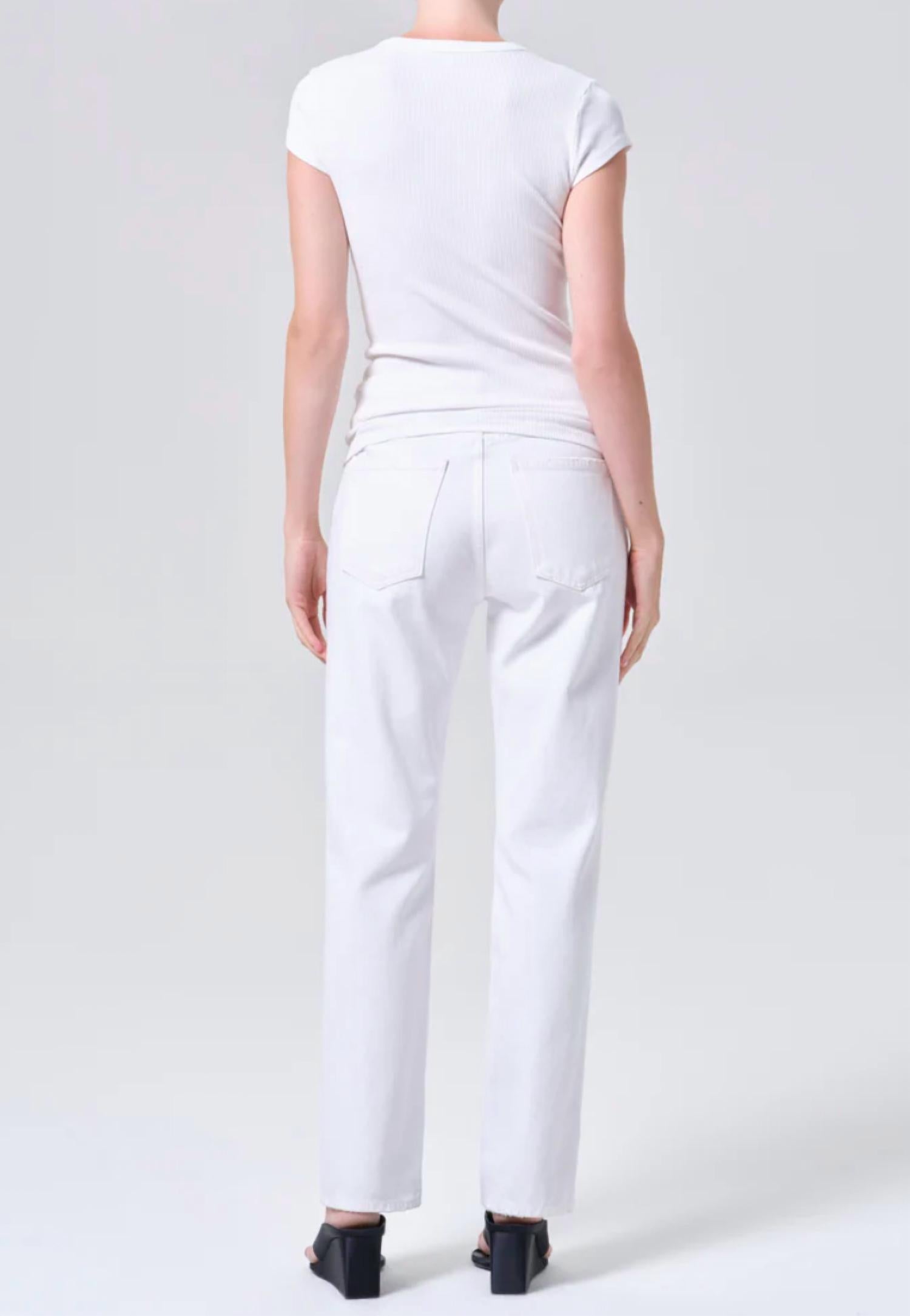 AGOLDE Lana Denim Pants in marshmallow - women's jeans - view 5
