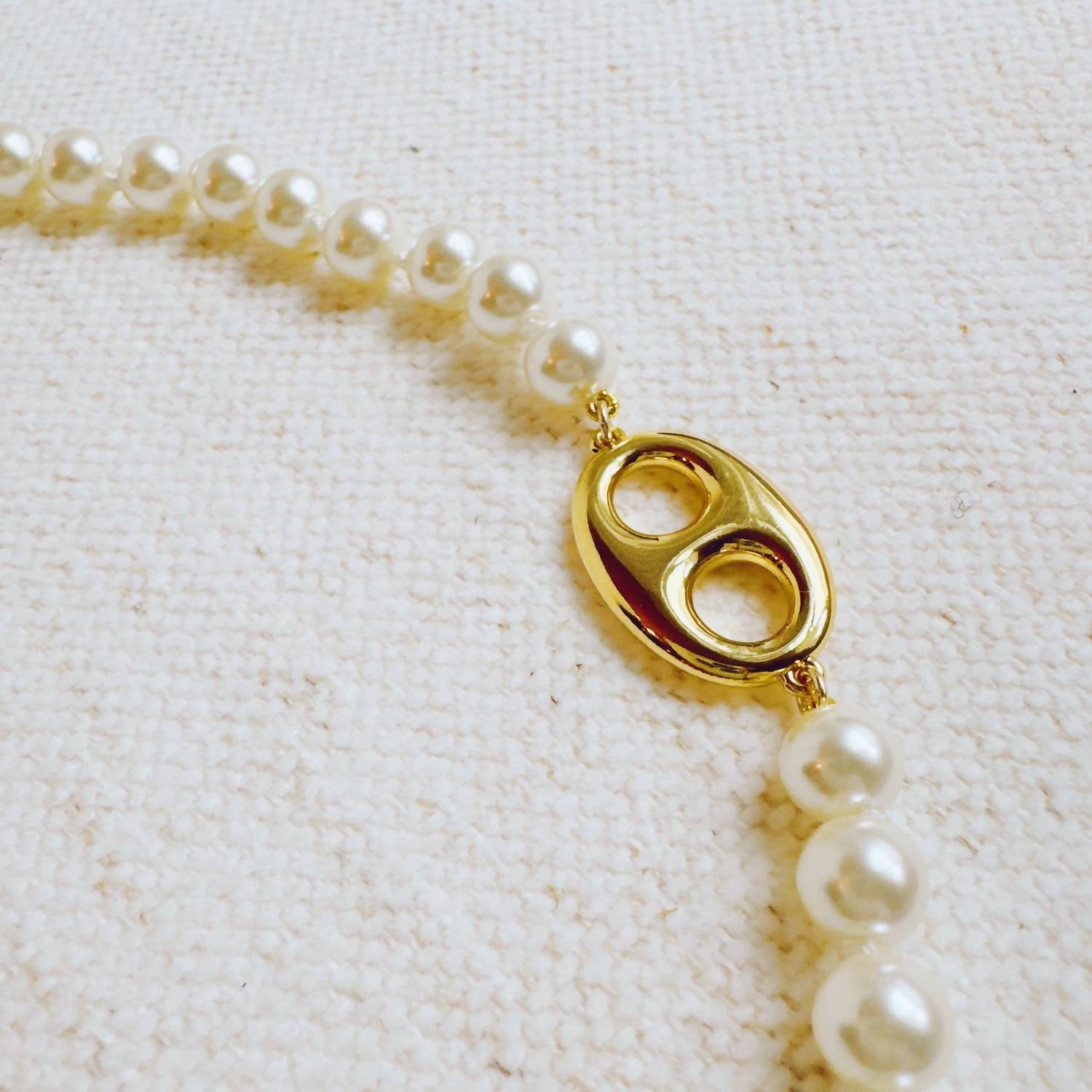Ellison+Young Women's Horse Bit Pearl Necklace in white - women's jewelry - view 4