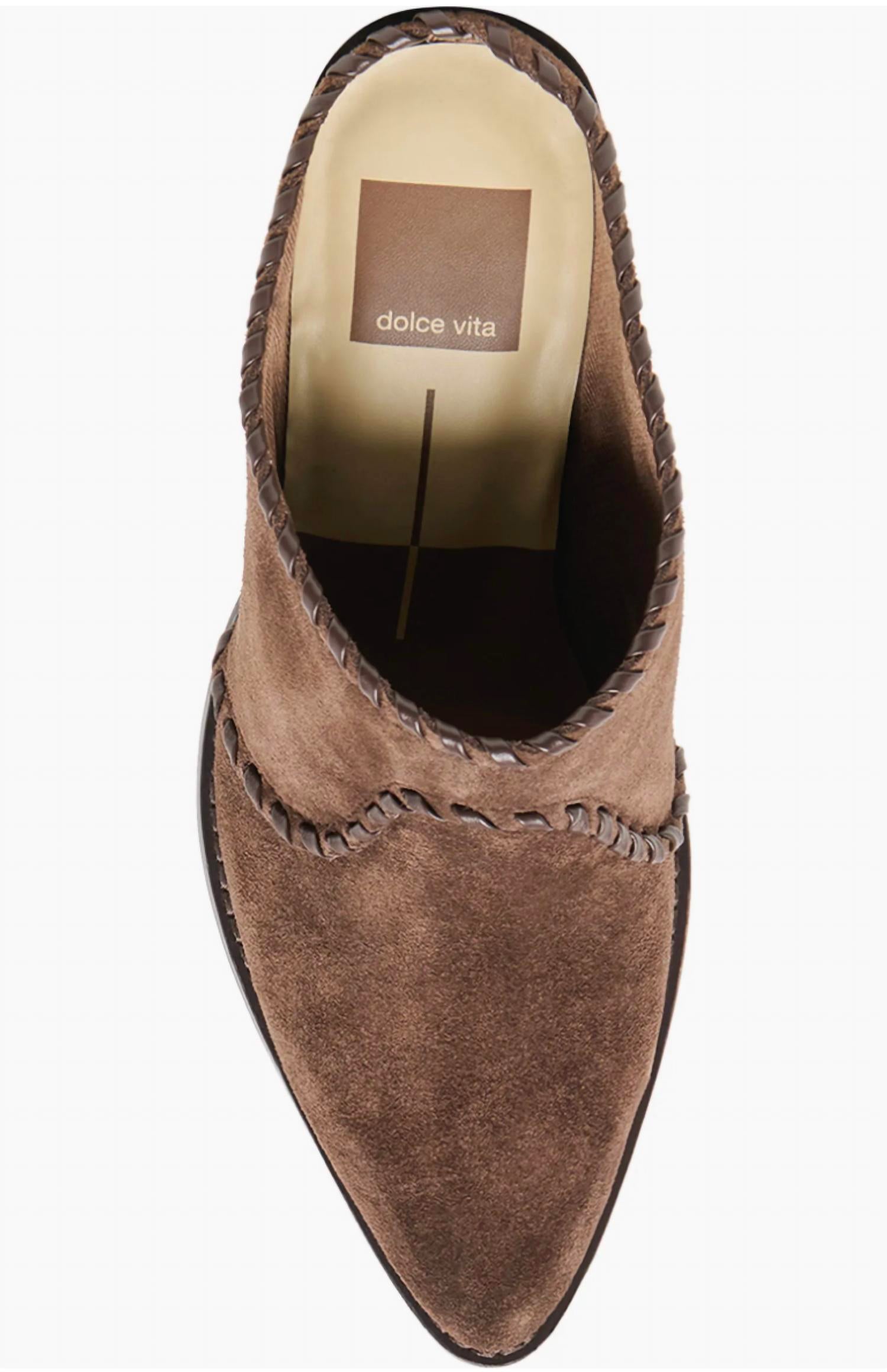 Dolce Vita Women's Jolyn Leather Mule in dark brown - women's shoe - view 4