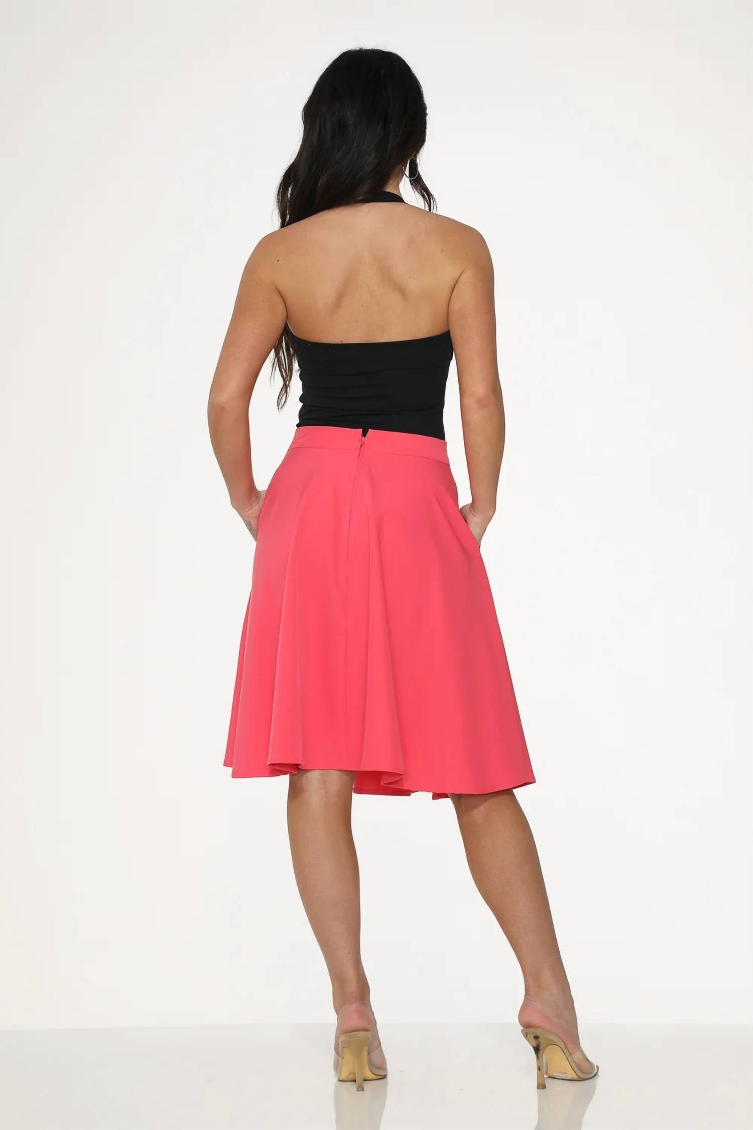 Orchid Bloom - Embroidered Poodle Swing Skirt