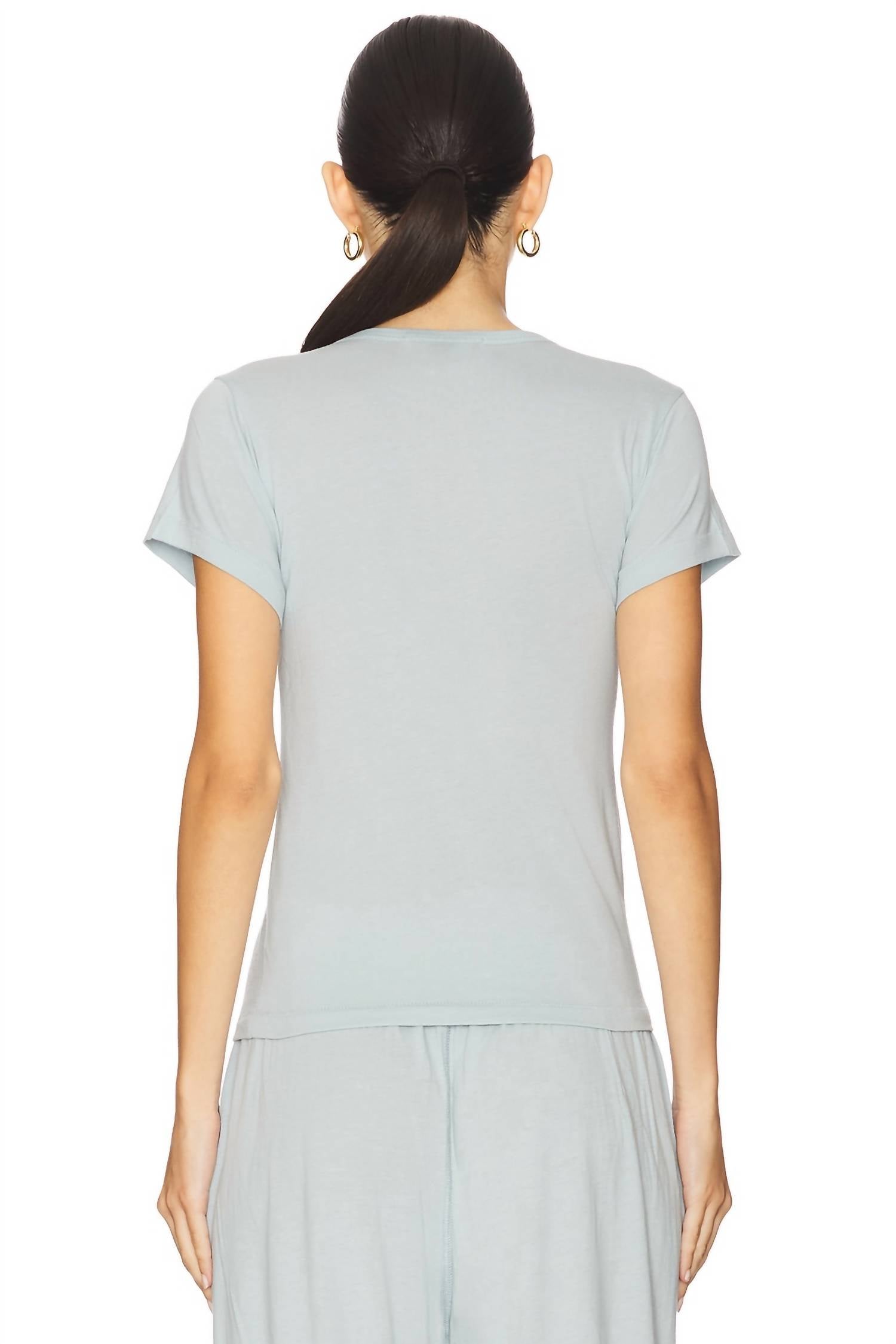 Eterne - Fitted Crewneck Short Sleeve Cotton Modal T-shirt