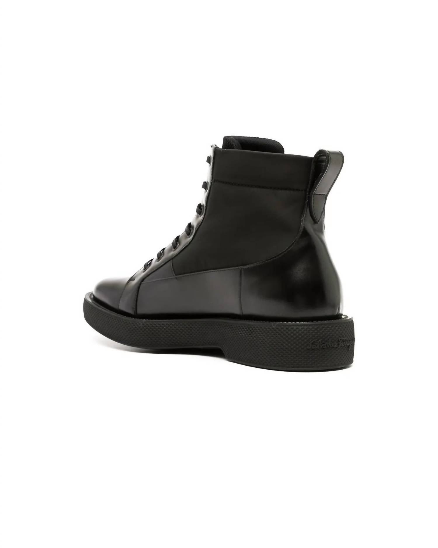 Salvatore Ferragamo - Men's Paul Lace-up Biker Boots