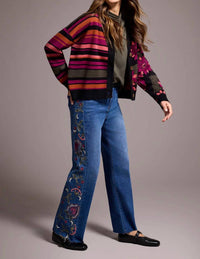 Tribal - Double Knit Combo Print Cardigan