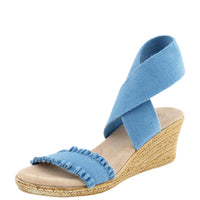 CHARLESTON SHOE CO. Women's Carolina Core Espadrille Sandal in cornflower ruffle - women's sandal