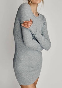 Eterne - Long Sleeve Crewneck Mini Dress
