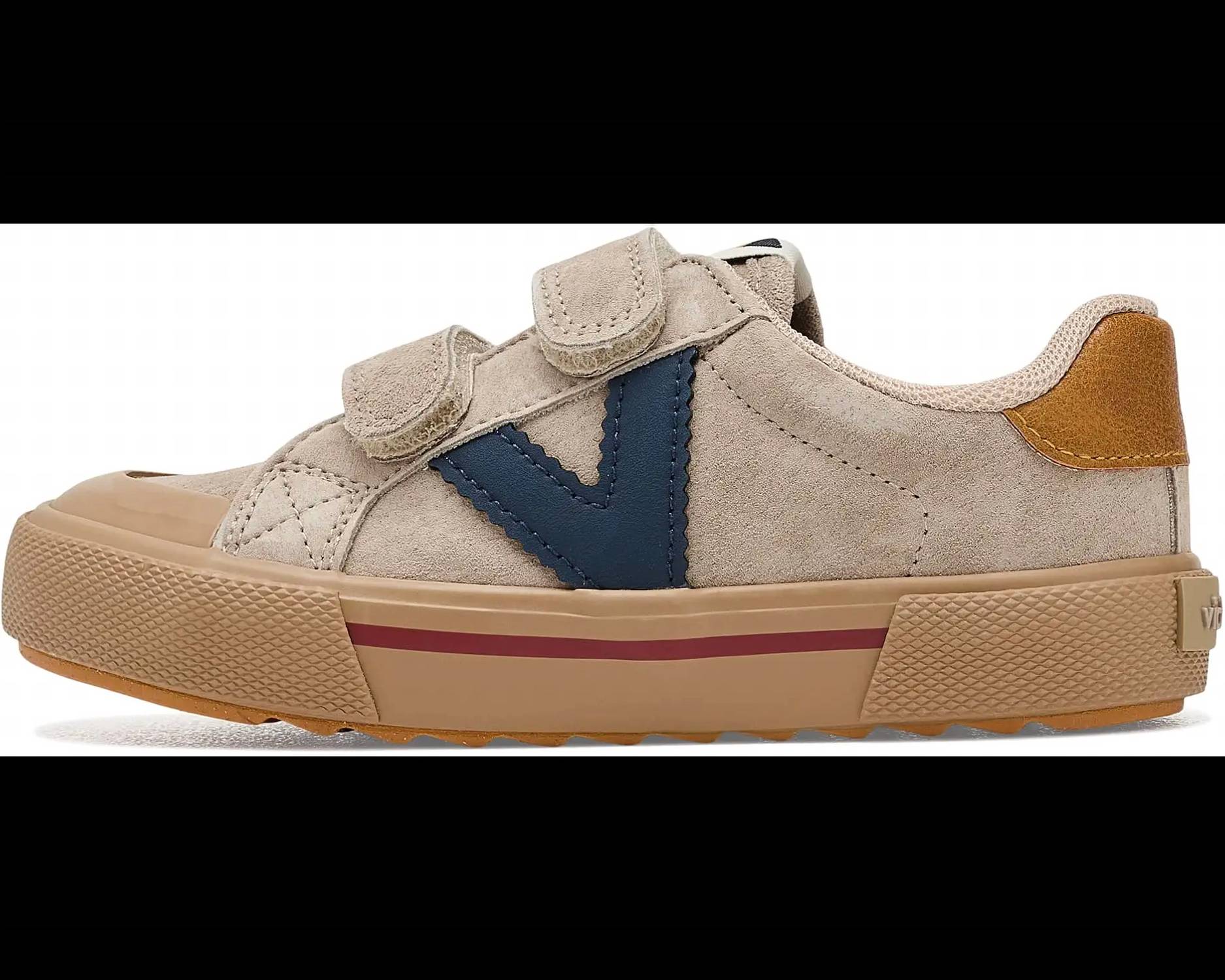 Victoria - Kid's Tribu Wide Fit Split Leather & Contrast Sneakers