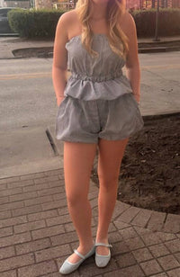 Bucketlist - Gingham Bubble Hem Set