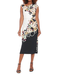 Maggy London - Floral Midi Sheath Dress