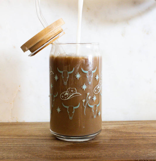 The Care Collective - Boho Western Latte Glass