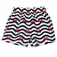 Funtasia Too - Boys Crabs Print Swim Trunks