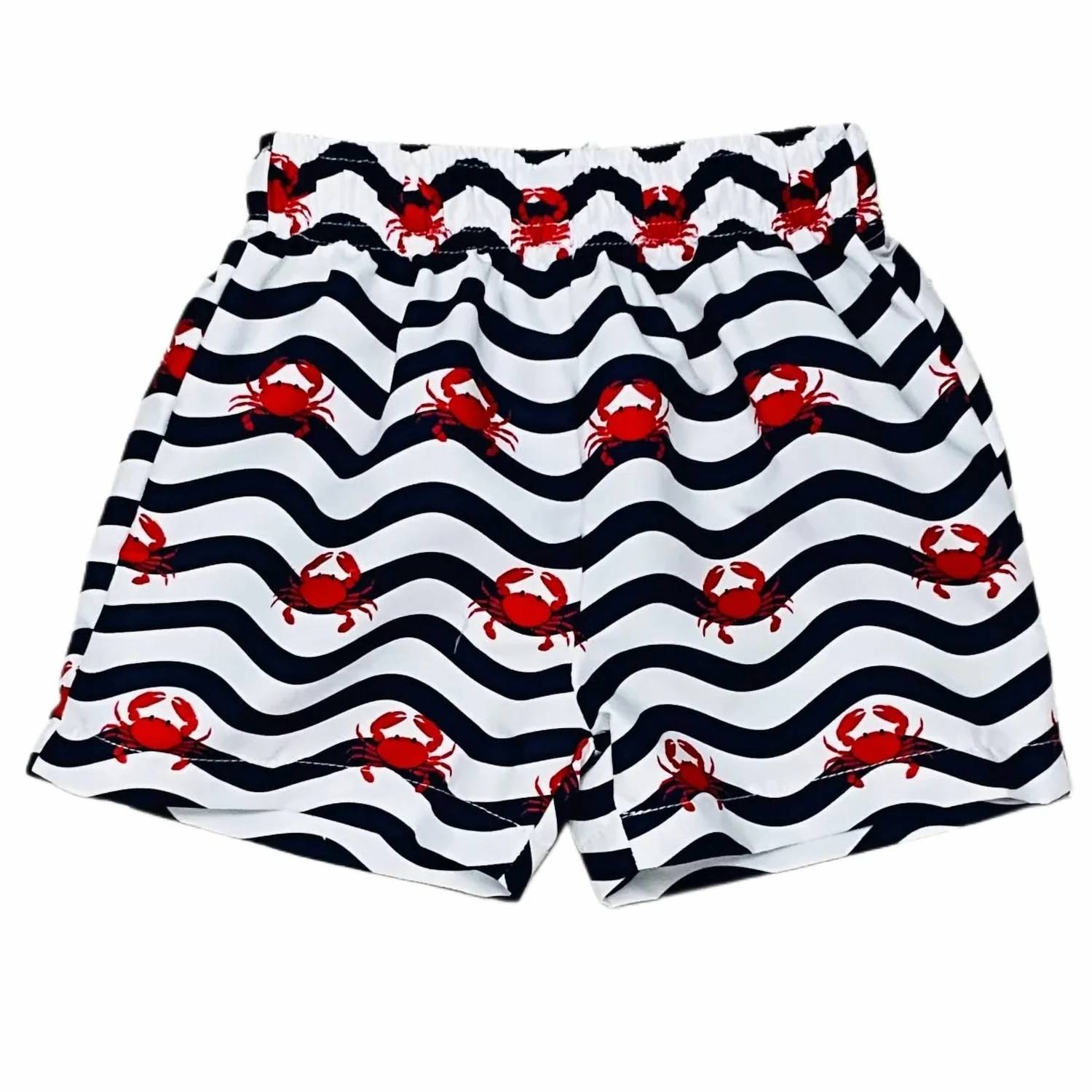 Funtasia Too - Boys Crabs Print Swim Trunks