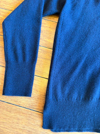 Autumn Cashmere Women's Relaxed V Sweater in navy - women's sweater - alternate view