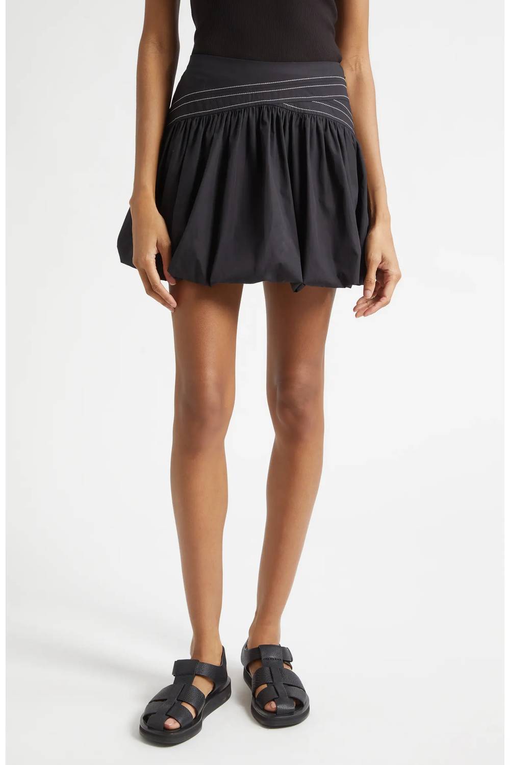 Derek Lam 10 Crosby - Persis Poplin Yoked Waist Bubble Skirt