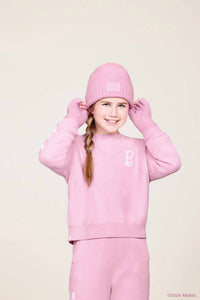 BAREFOOT DREAMS Cozychic Barbie Beanie in pink - kids' hat - alternate view