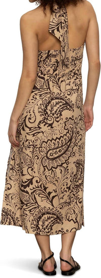 Sanctuary Havana Nights Halter Midi Dress in desert bandana - women's dress - detail view